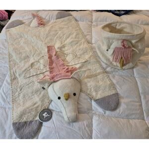 💥 NWT Rare Fiona Walker England Unicorn Wool Rug And Bag